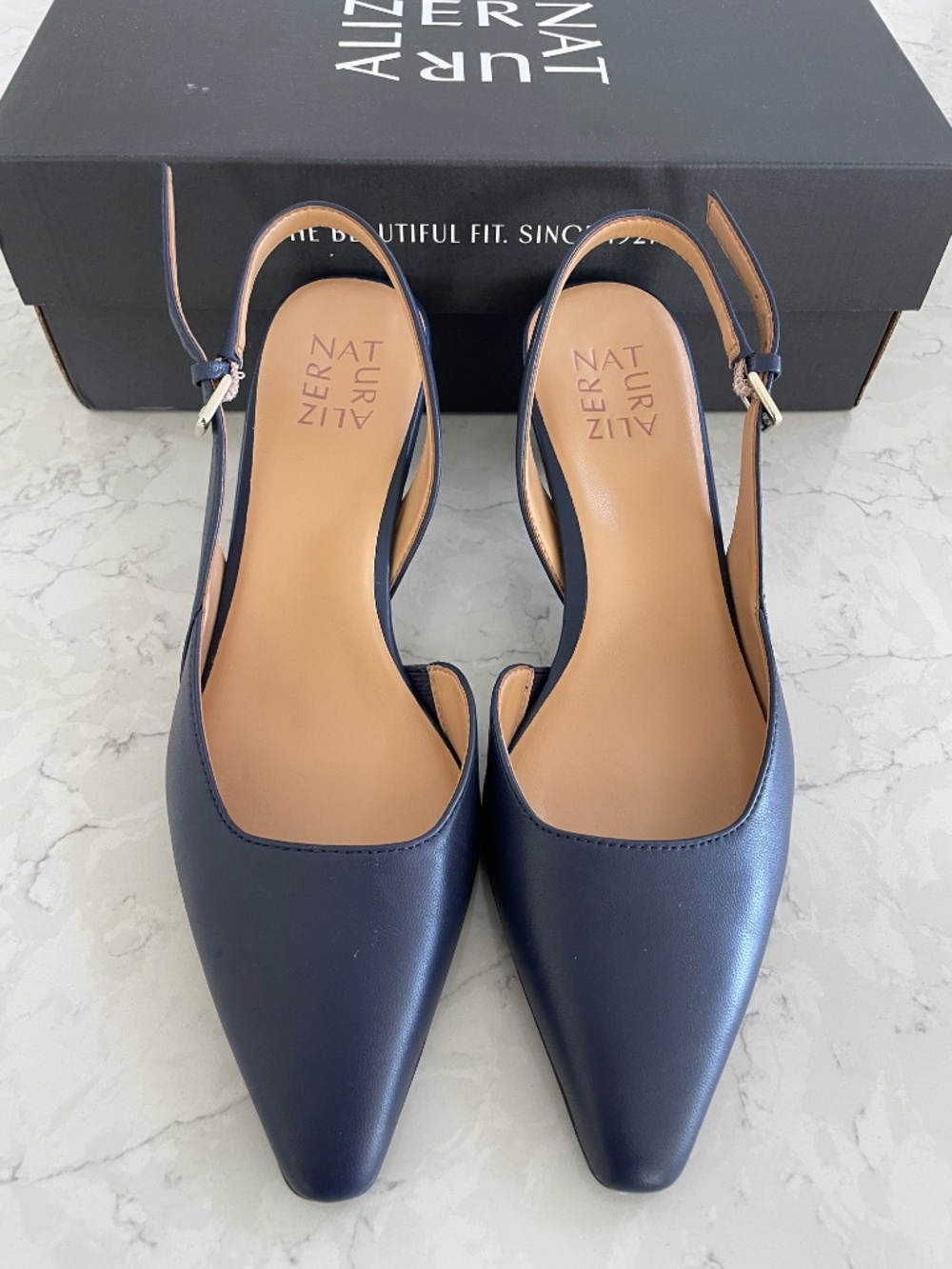 Naturalizer Womens 7 Dalary Pumps Midnight Navy NEW IN BOX ($169+) Sold Out Colo - Picture 10 of 11